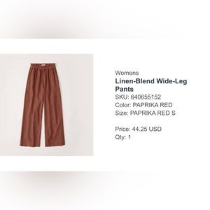 Abercrombie Linen-Blend Wide-Leg Pants